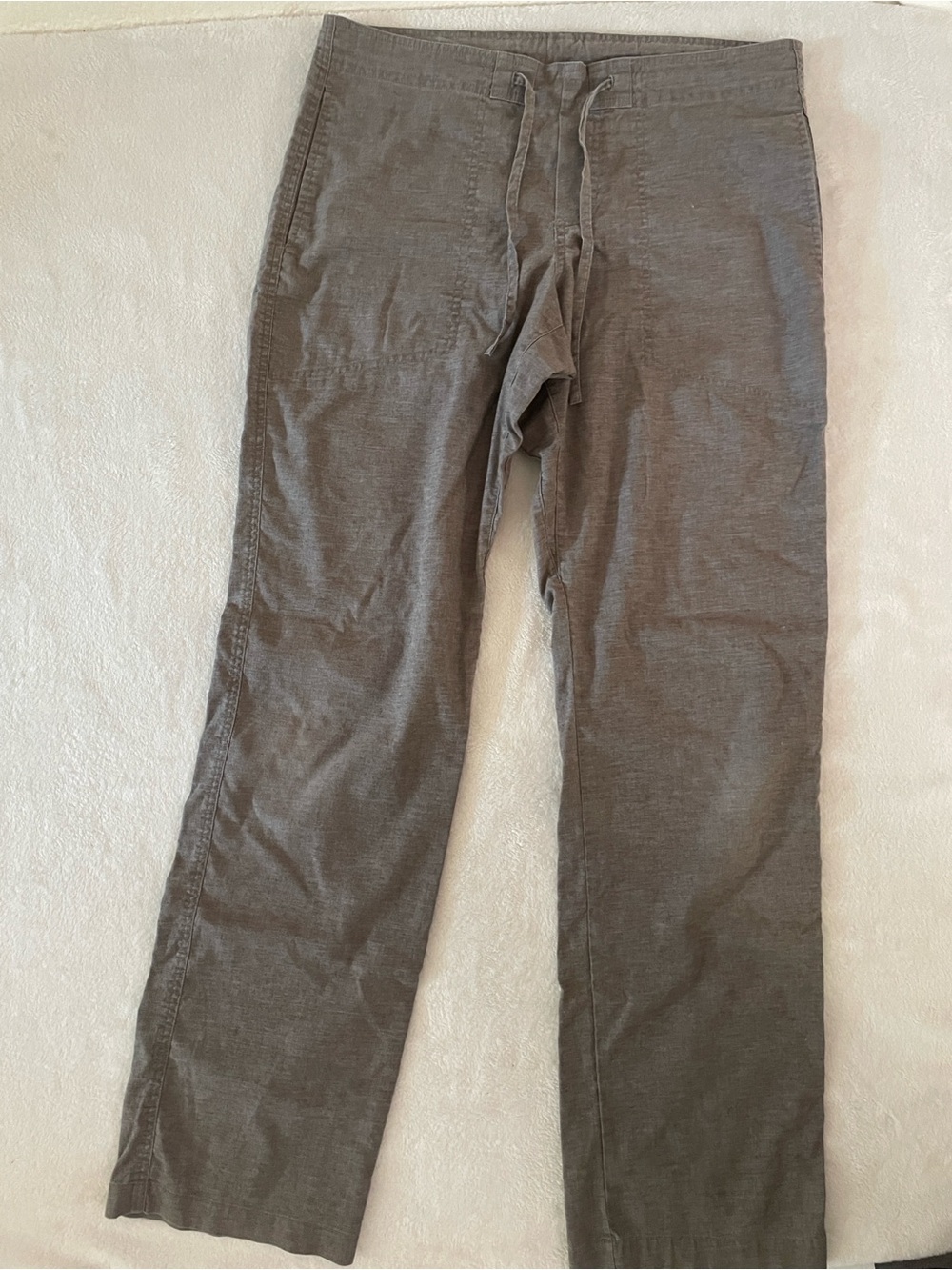 Prana Men's Casual Drawstring Pants in Olive Gray Size: S Relax Fit